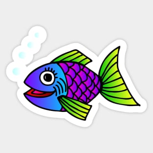 Happy Fish Sticker